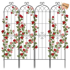 Uimoso Metal Garden Trellis 87" x 20" 4 Pack for Flower Plants Vegetables Yard
