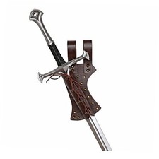 Leather Sword Frog LARP Medieval Sword Belt Costume Accessory Rapier Brown