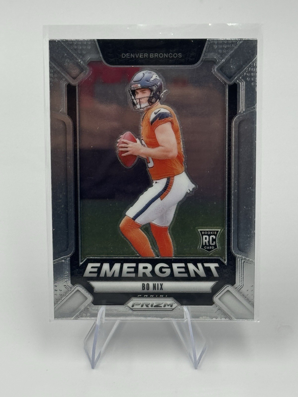 2024 Panini Prizm - Emergent Bo Nix #3 Silver Prizm (RC)