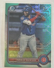 2022 Bowman Ronnier Quintero Chrome Prospects Mojo Aqua Refractors #/225