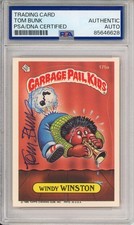 SIGNED Tom Bunk 1986 Topps Garbage Pail Kids GPK Windy Winston PSA DNA COA AUTO