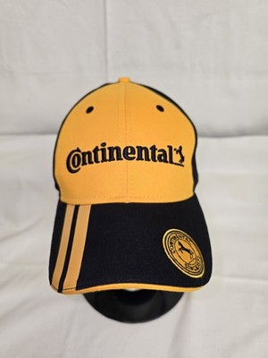 NWT- Continental''Adjustable Fastener''Baseball Cap Black/Yellow-Martin V2