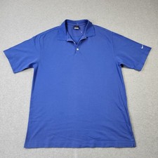 Nike Golf Dri-Fit Polo Mens XL Blue Performance Embroidery Shirt