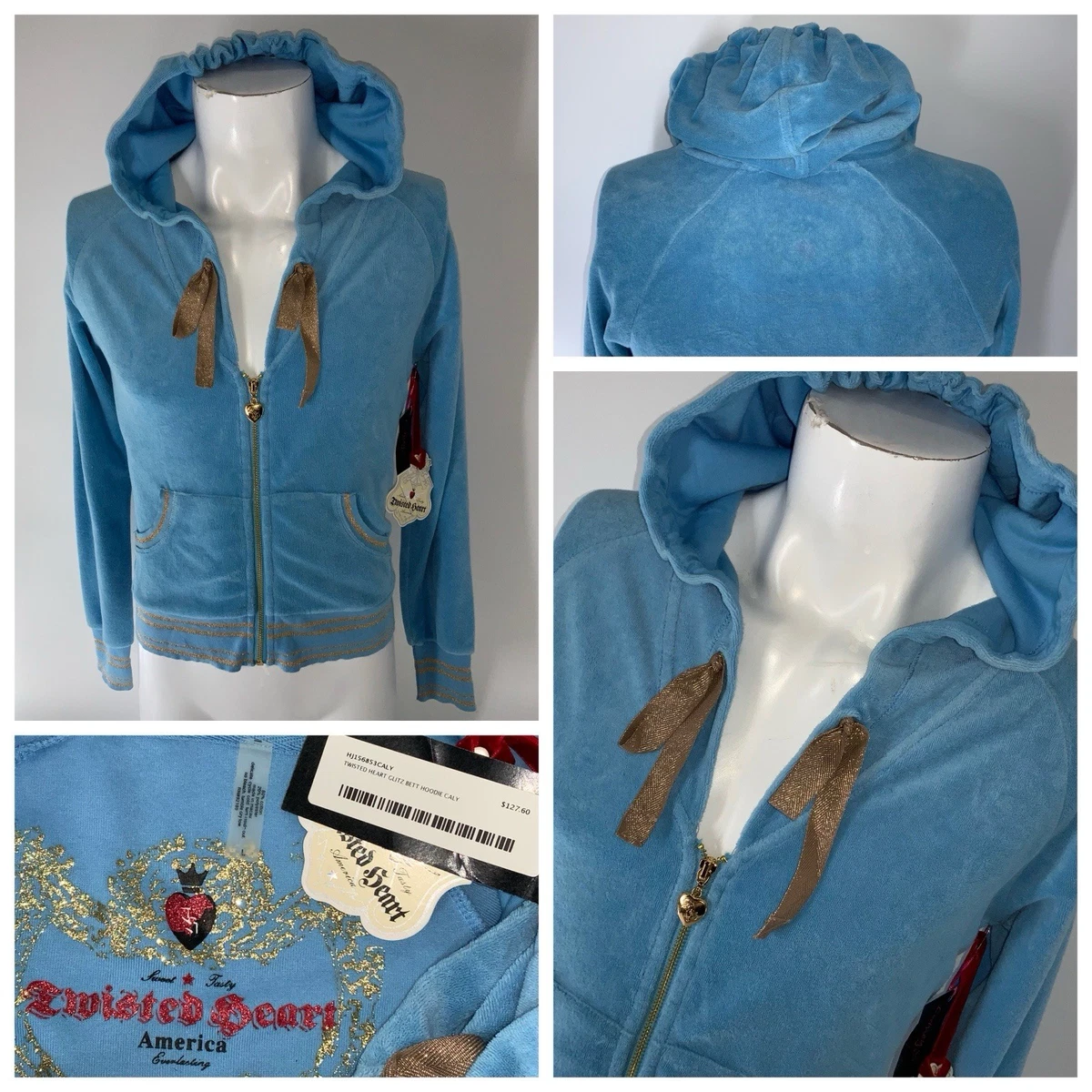 Ensemble Sweat à Capuche Et Débardeur TWISTED HEART En Velours - Taille M (8-10) - Neuf Avec étiquettes (BNWT)