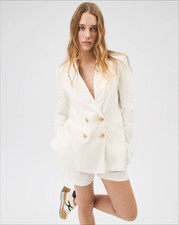 NWT 695 Veronica Beard Dale Dickey Jacket in Off-White, size 4