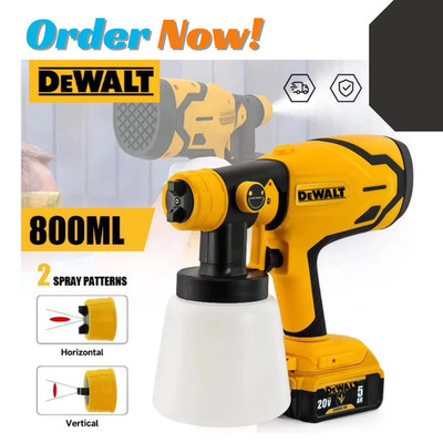 Dewalt 20V battery operated 800ML electric spray gun (Witout Battery)