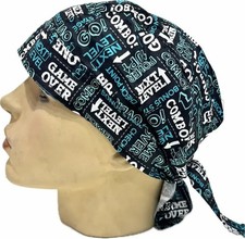 Retro Gamer Surgical  Biker Cap   Game Over Tie Back Cap with Sweatband