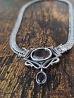 Vintage  835 Silver Necklace Garnet — photo 3