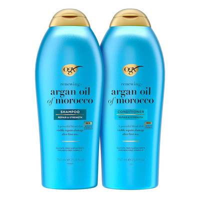 OGX Renewing + Argan Oil of Morocco Shampoo & Conditioner Set, Helps Strengthen