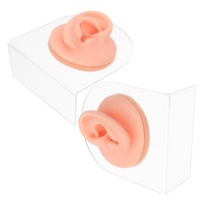 1 Pair Practice Piercing Ear Model: Silicone Ear Model For Piercing Practice -