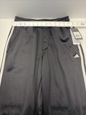 adidas Men's Essential 3-Stripes French Terry Pants Black White Size Small NWT