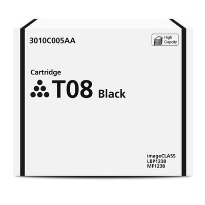 T08 Black Toner Cartridge T08L 3010C005AA for LBP1238 MF1238 Printer 1-Pack