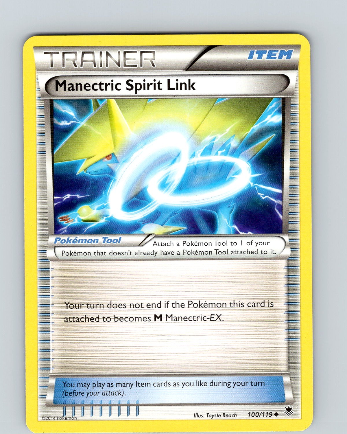 Pokemon Manectric Spirit Link XY Phantom Forces 100/119 Uncommon Card LP-NM