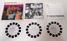 Vintage 1966 View Master Batman TV Show 3 Picture Reel 3-D Set Newmar West Ward