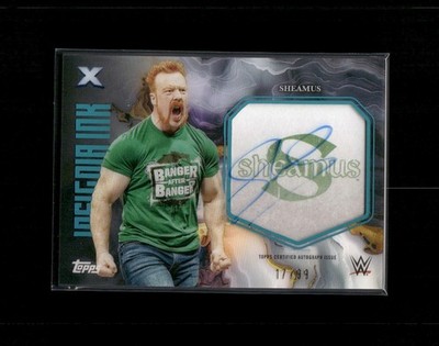 2025 Topps Exalted WWE Sheamus #INI-SHS Insignia Ink Autograph Aqua /99