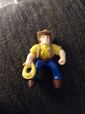 Lincoln Logs Western Sheriff Cowboy Figure Yellow Shirt Original Wooden Building