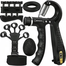 ZEF-5-Piece Strength Trainer Kit With Finger Exerciser, Grip Strengthener, Hand 