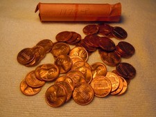 1970-P Lincoln Cents/Memorial Penny BU Roll of 50 Pennies