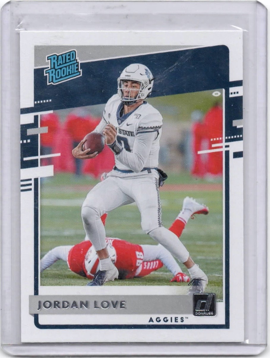 Jordan Love 2020 Chronicles Donruss Draft Picks Rated Rookie #7 Utah Packers