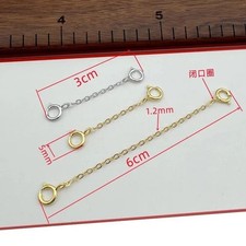 Genuine 925 Sterling Silver Lobster Chain Extender Necklace/Bracelet Extension