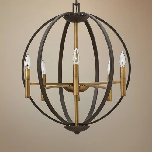 Hinkley Euclid 22 1/4" Wide Spanish Bronze 6-Light Pendant - Picture 1 of 7