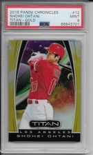 2019 Panini /10 SHOHEI OHTANI Titan Gold Prizm 2nd Year PSA 9 MINT - #'d 10/10
