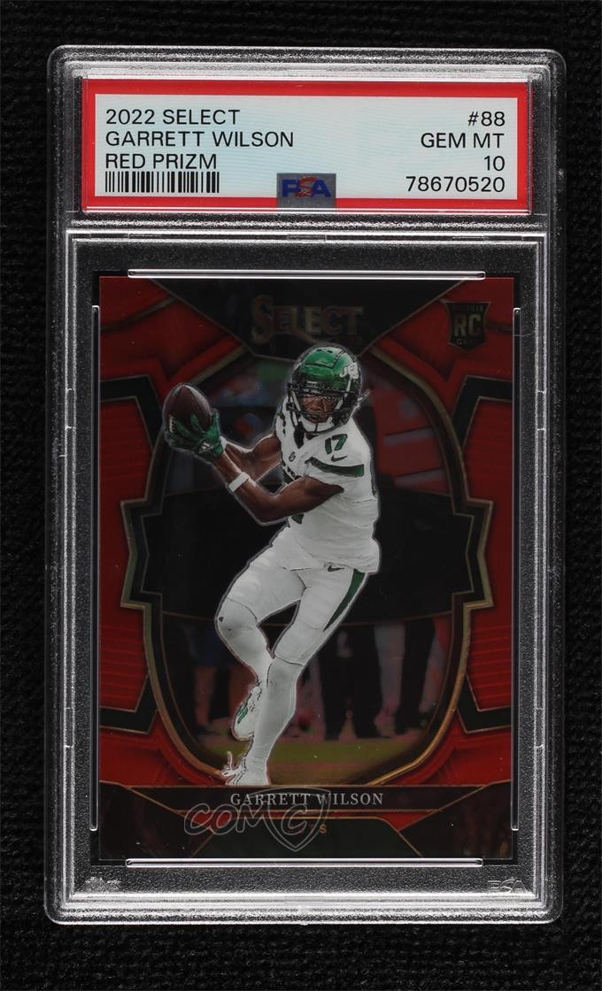 2022 Panini Select Concourse Red Prizm 24/99 Garrett Wilson PSA 10 GEM MT 0z95