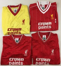 FC Liverpool 1980s home away Crown Paints retro Score Draw shirt job lot bundle