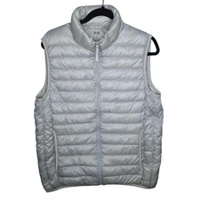Uniqlo Ultra Light Down Puffer Vest Men's Large Gray 079120 Packable Gorpcore