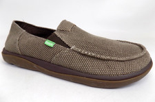 Sanuk Men's Vagabond Slip On Comfort Walking Shoes Size 10.0 M, Brown Canvas