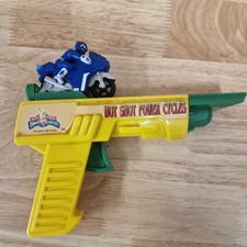 Vintage 1994 Power Rangers Hot Shot Power Cycle Guns blue ranger