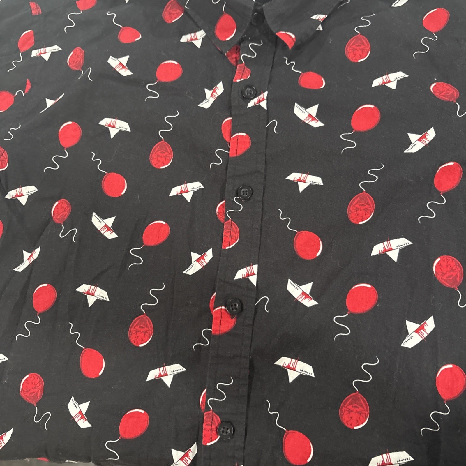 IT Chapter Two Button-Down Shirt Red Balloons/Boa… - image 6
