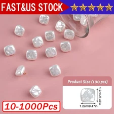 10-100Pcs Pearl Buttons with Shank for Sewing Gold Button Crafts for Clothes Lot