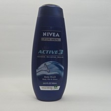 Nivea For Men Active 3 Shower ~ Shampoo ~ Sha...