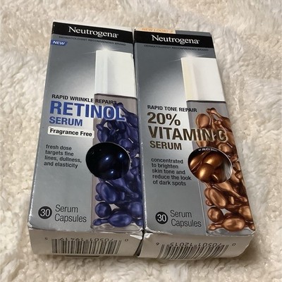 Neutrogena Rapid Wrinkle Repair Retinol & Tone Repair Vitamin C Serum 30 Ct