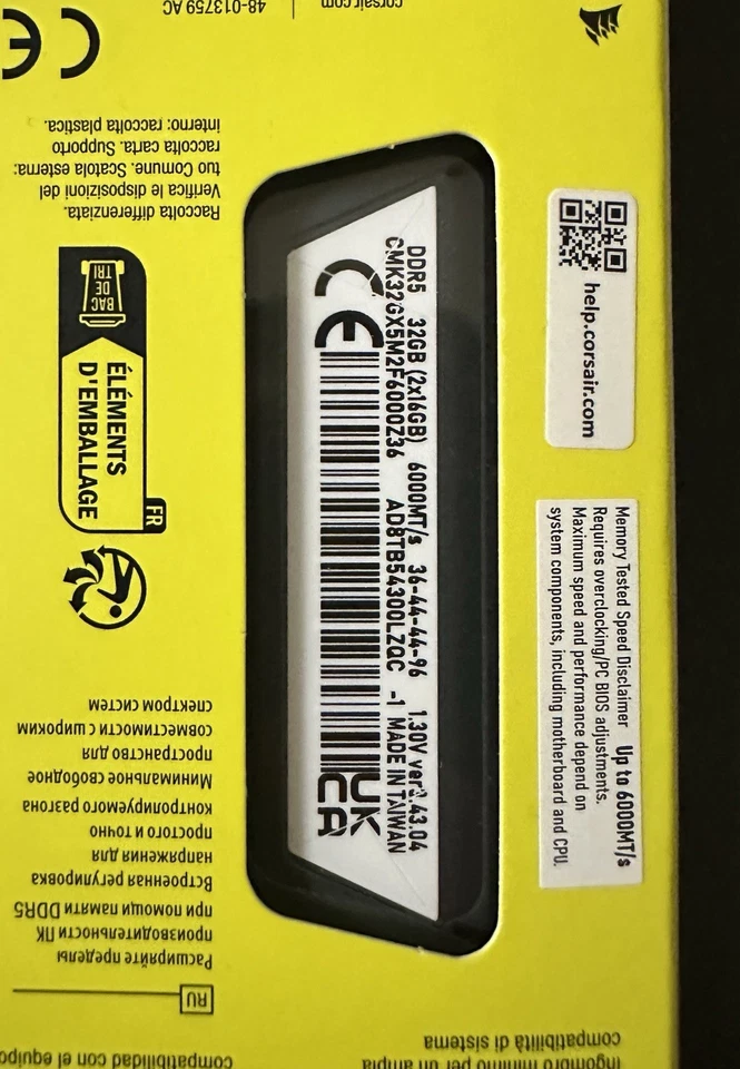 Memoria de escritorio Corsair Vengeance 32 GB (2x16 GB) DDR5 6000 MHz C36 Foto 3 de 3
