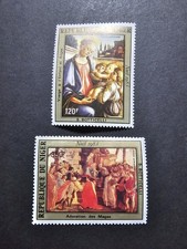 TIMBRE NIGER TABLEAUX DE BOTTICELLI ARTS PA N°317/318 NEUF ** LUXE MNH 1983