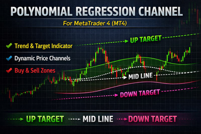 Polynomial Regression Channel MT4   Kursziele & Trendkanal | Forex Indikator