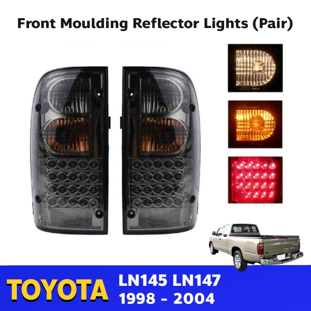 Tail Light Lamp LED Smoke L+R Fits Toyota Hilux Tiger LN145 Pickup