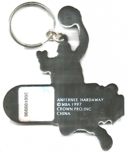 1998 HEROES OF THE LOCKER ROOM ~ ANFERNEE HARDAWAY ~ ORLANDO MAGIC ~ KEY RING - Picture 2 of 3
