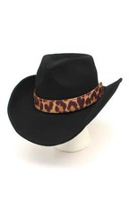 M F Western Ladies Fashion Hatband - Leopard Print