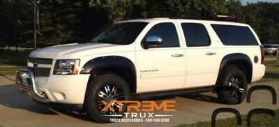 Textured Black 07-14 Chevrolet Suburban 1500 Pocket Rivet Fender Flares Set