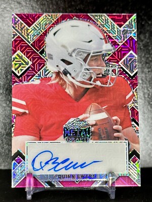 2022 Leaf Metal Quinn Ewers Pink Mojo Autograph 2/7 OSU Buckeyes Texas Longhorns