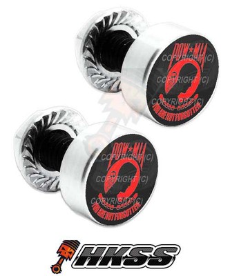 2 Silver Billet Aluminum License Plate Frame Tag Bolts - RED POW MIA B UR3