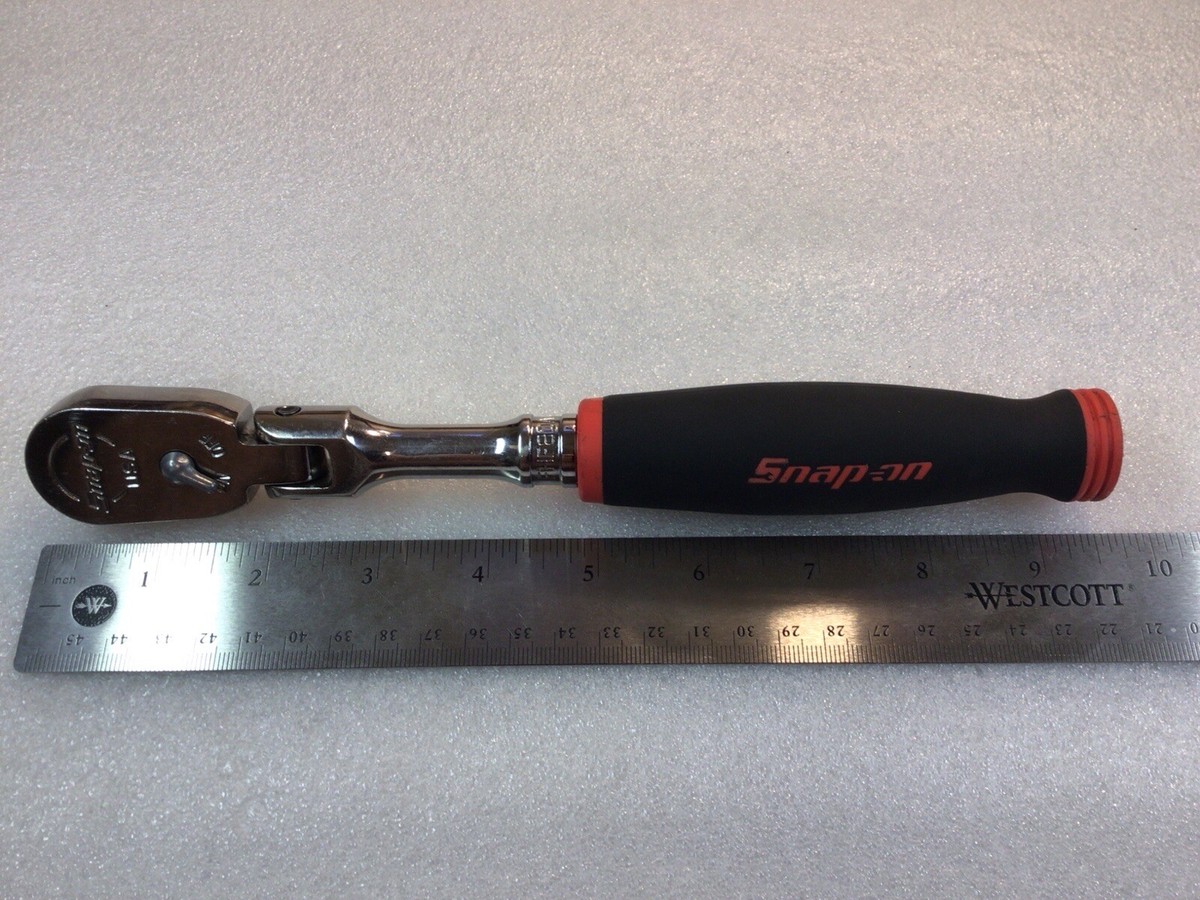 Snap On#FHF80A - 3/8” Dr., Flex Head,Red,Soft Grip 9.5”Handle Duel 