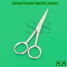 New 4.5" General Purpose Disecting Scissors Straight Sharp Surface