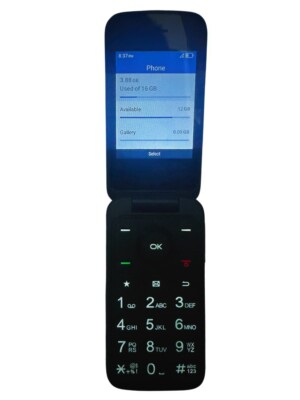 Tracfone TCL Flip 2 T408DL 16GB 日本語無し Tracfone Alcatel TCL Flip 2, 8GB, Black, Prepaid Smartphone