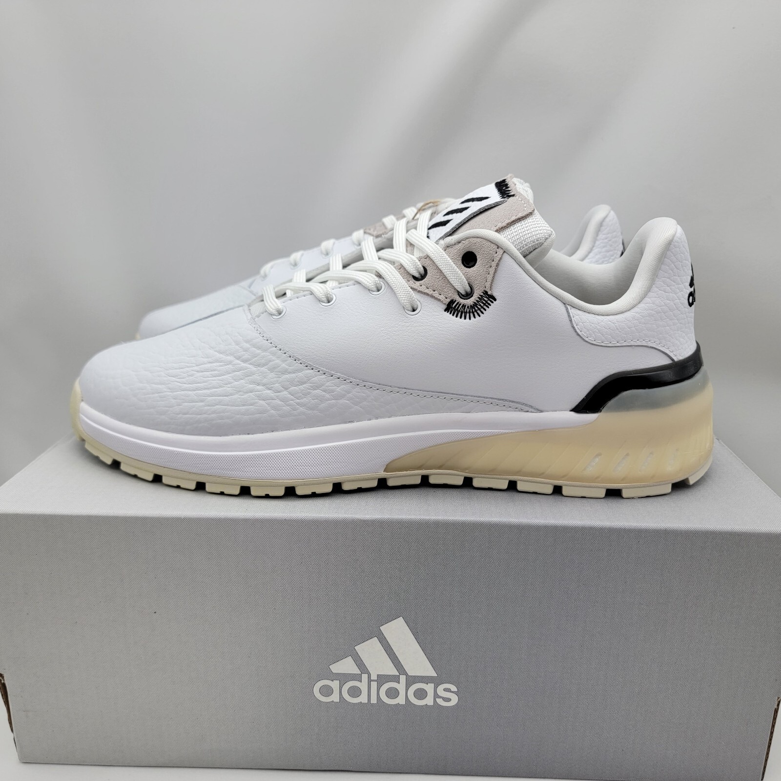 Adidas REBELCROSS Spikeless Golf Shoes Boost Black White 160 Men's