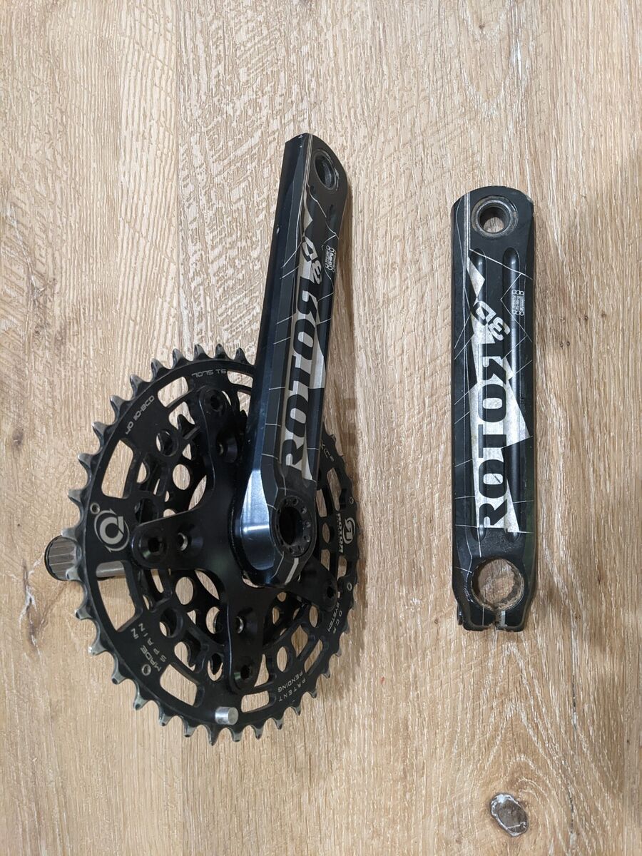 ROTOR 3d crankset 175mm, 24mm spindle BCD 110 very stiff ROTOR 3d crankset 175mm, 24mm spindle BCD 110 very stiff