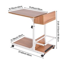 Mobile Laptop Desk Study Table Over Bed Sofa Desk Workstation w/ Storage Holder